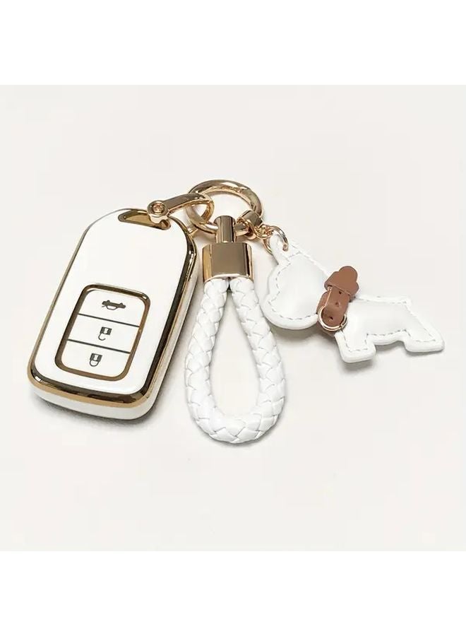 Green TPU Key Fob Cover Case With Keychain For Honda Accord Civic CRV Odyssey Passport - Image 5
